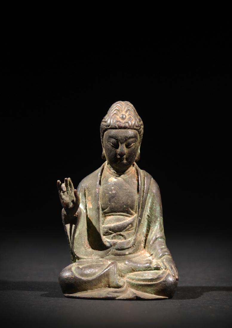 CHINESE BRONZE BUDDHA, QING DYNASTY (1 of 6)