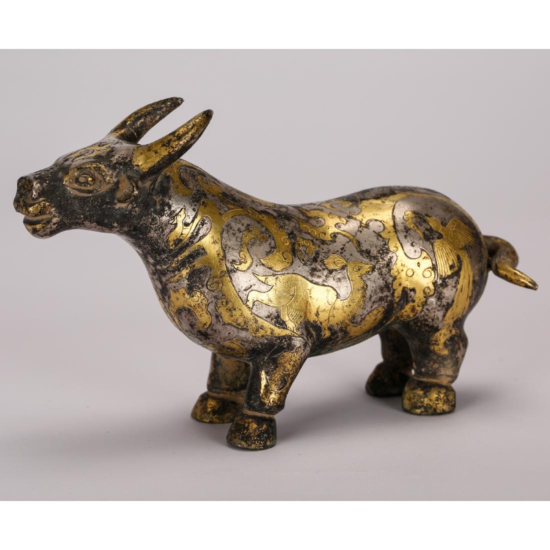 CHINESE GILT BRONZE FIGURE OF WATER BUFFALO (1 of 7)