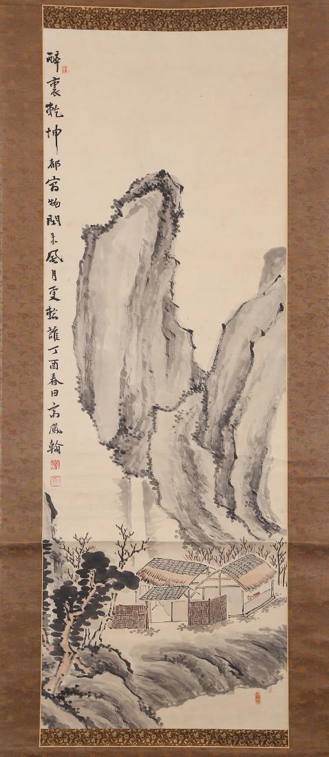 CHINESE INK AND COLOR SCROLL PAINTING (1 of 6)