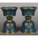 CHINESE PAIR OF CLOISONNE CANDLE STANDS - 5