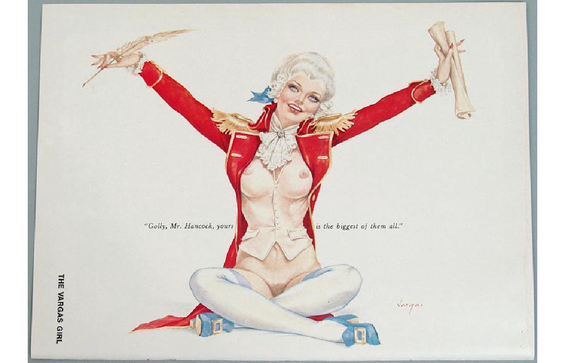 Vintage Nude Playboy Pin-Up by Alberto Vargas: This is a vintage 1960s/1970s Playboy pin-up by Alberto Vargas, removed from a vintage Playboy magazine. 11" x 8".