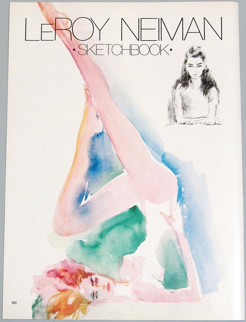 Vintage 1982 LeRoy Neiman Prints - Brooke Shields: This is a vintage 1982 "LeRoy Neiman Sketchbook" Playboy portfolio featuring Brooke Shields, removed from a 1982 Playboy magazine. On two separate pages; each page is approx. 8" x 11".
