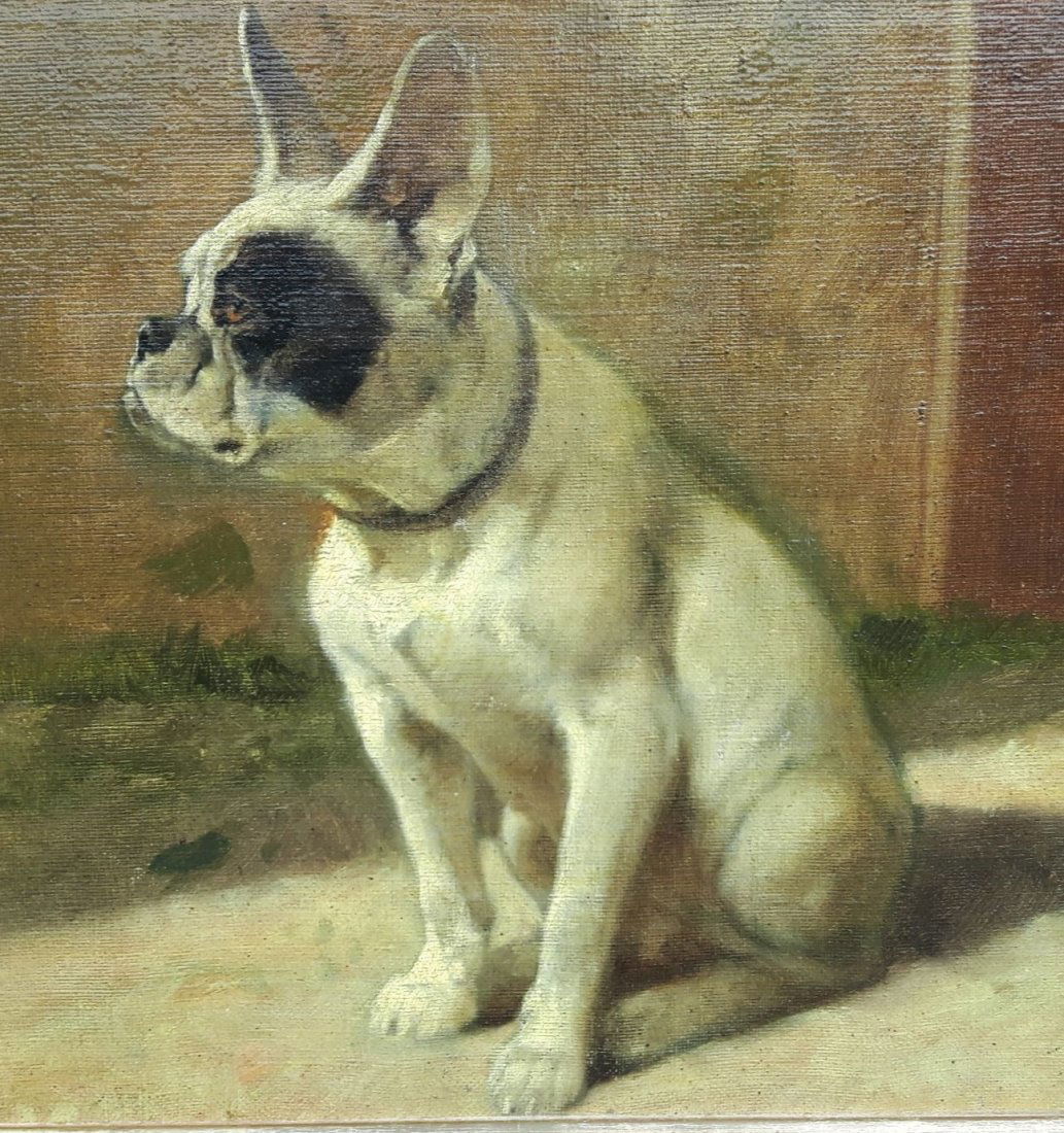 Arthur Heyer (1872-1931), Oil on Canvas, sitting Dog, (1 of 8)