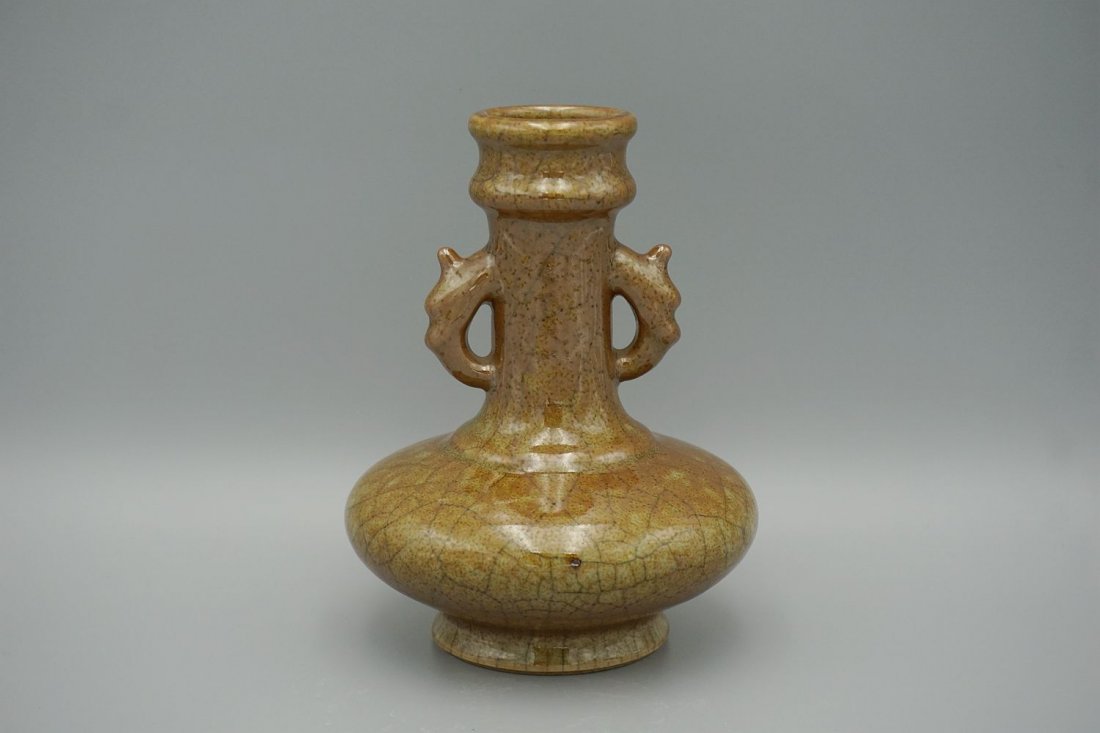 Antique chinese Song dynasty brown glaze vase (1 of 3)
