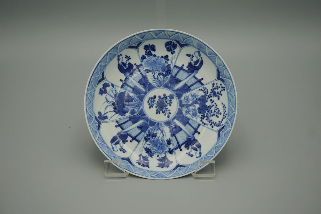 Antique chinese Kangxi export blue and white plate (1 of 5)