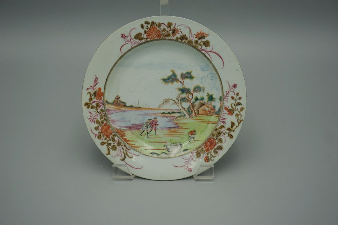 Antique chinese export porcelain plate Qing dynasty (1 of 4)