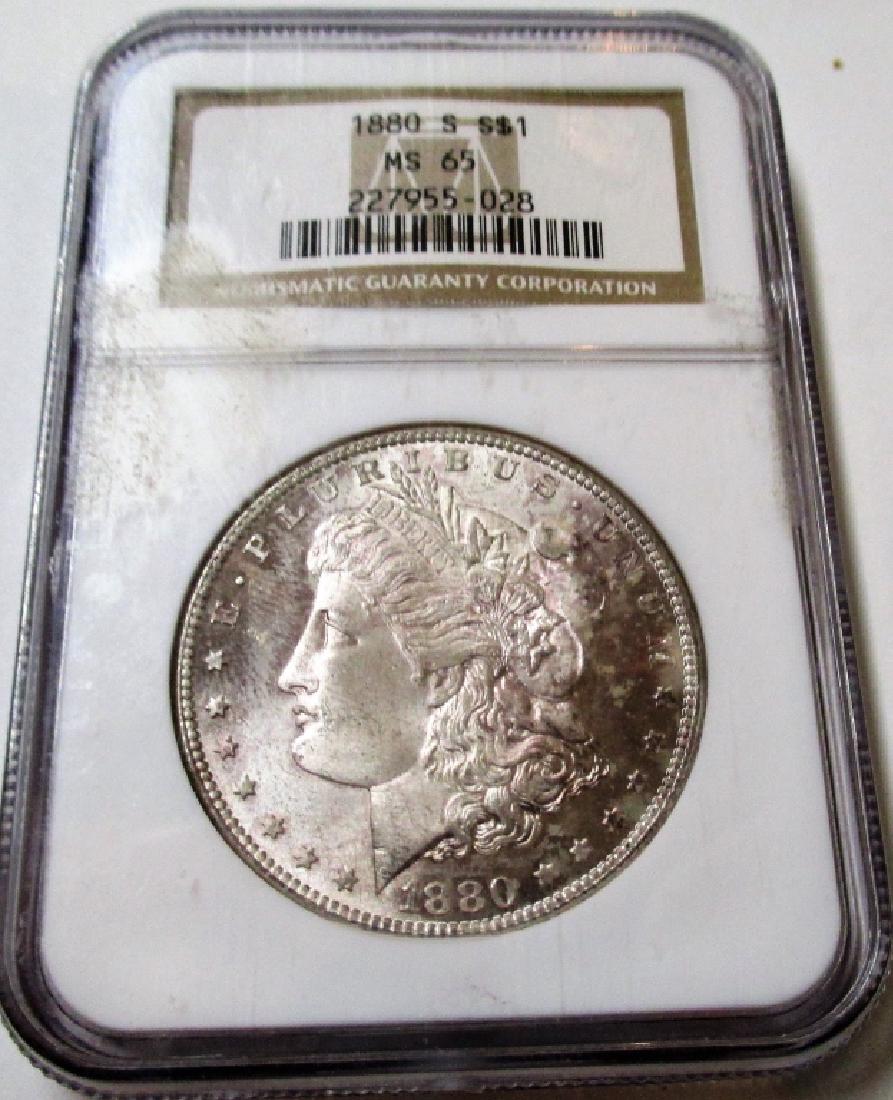 1880 s MS 65 NGC Morgan Silver Dollar (1 of 1)