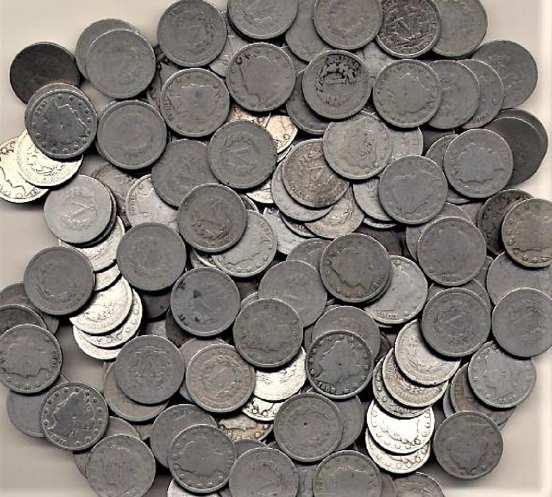 (100) Random Date and Grade Mix V Nickels (1 of 1)