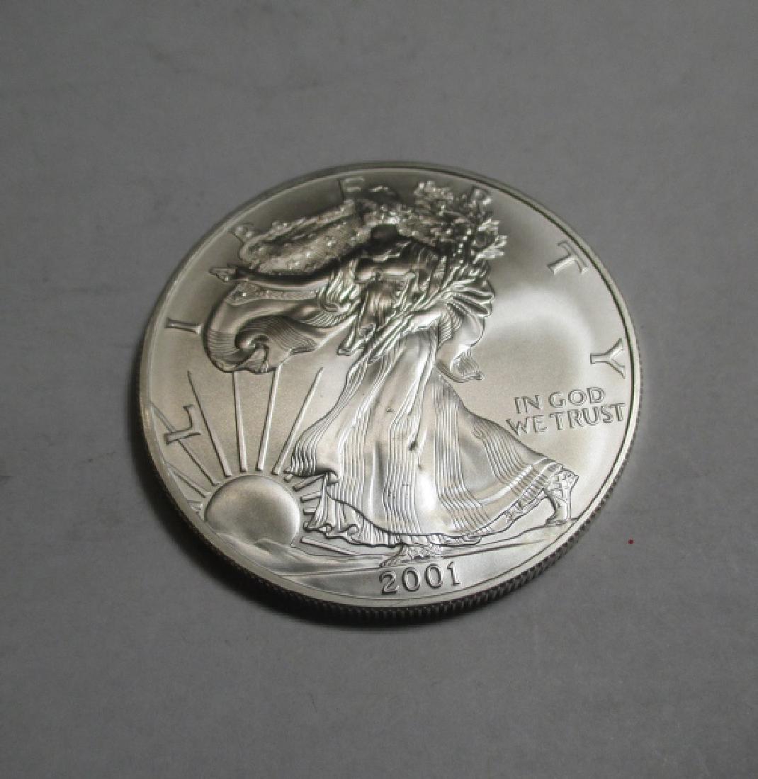 2001 US Silver Eagle CH BU Grade (1 of 2)