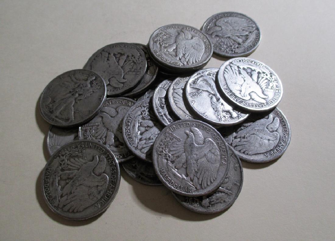 $10 Face Value - 20 pcs Walking Liberty Halves (1 of 2)