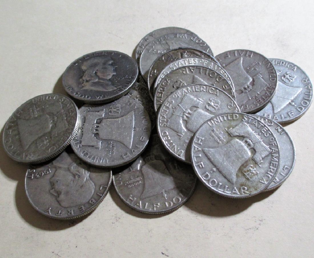 $10 Face Value 90% Silver Franklin Halves (1 of 2)