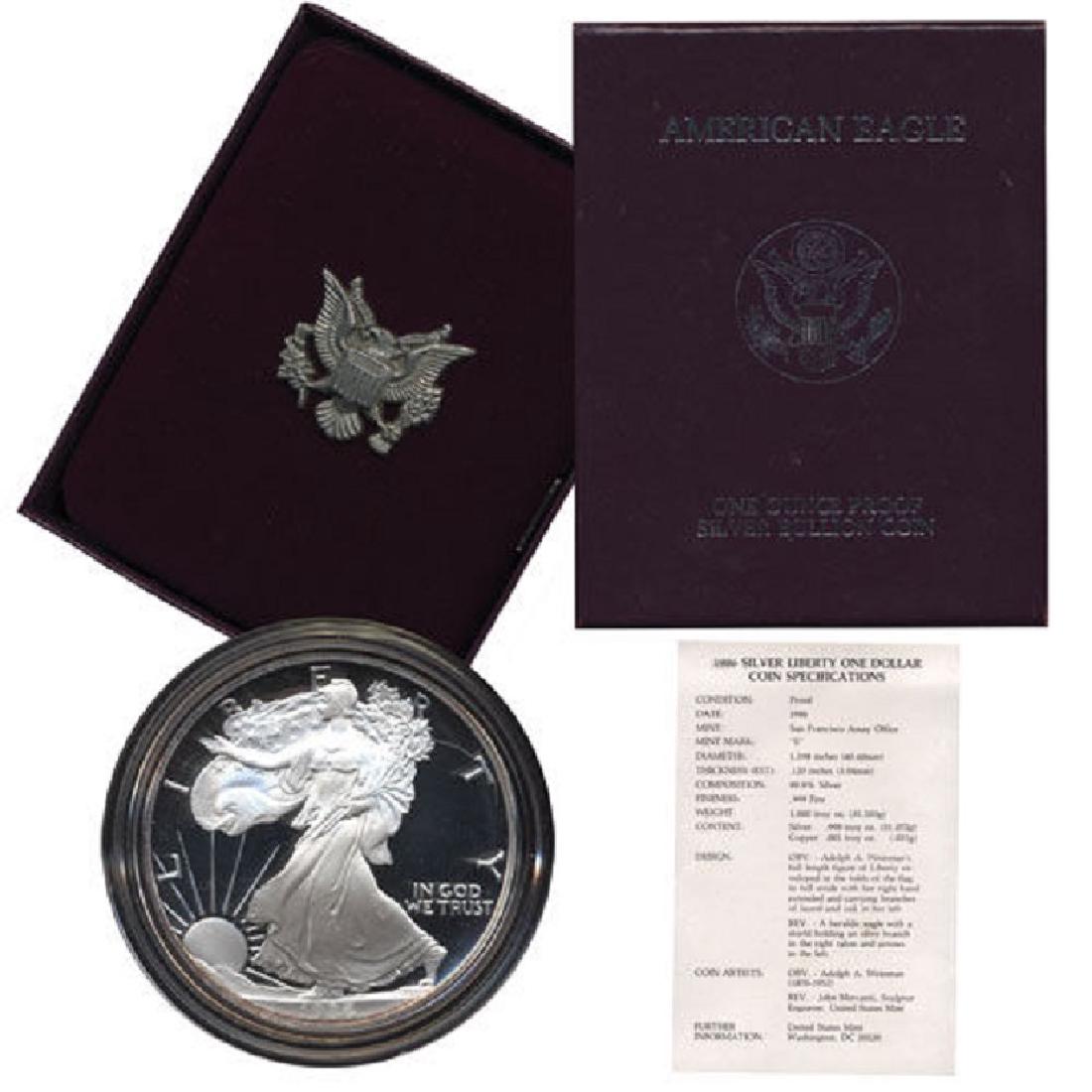 1986 1st Year Silver Eagle Proof  in Mint Case (1 of 1)