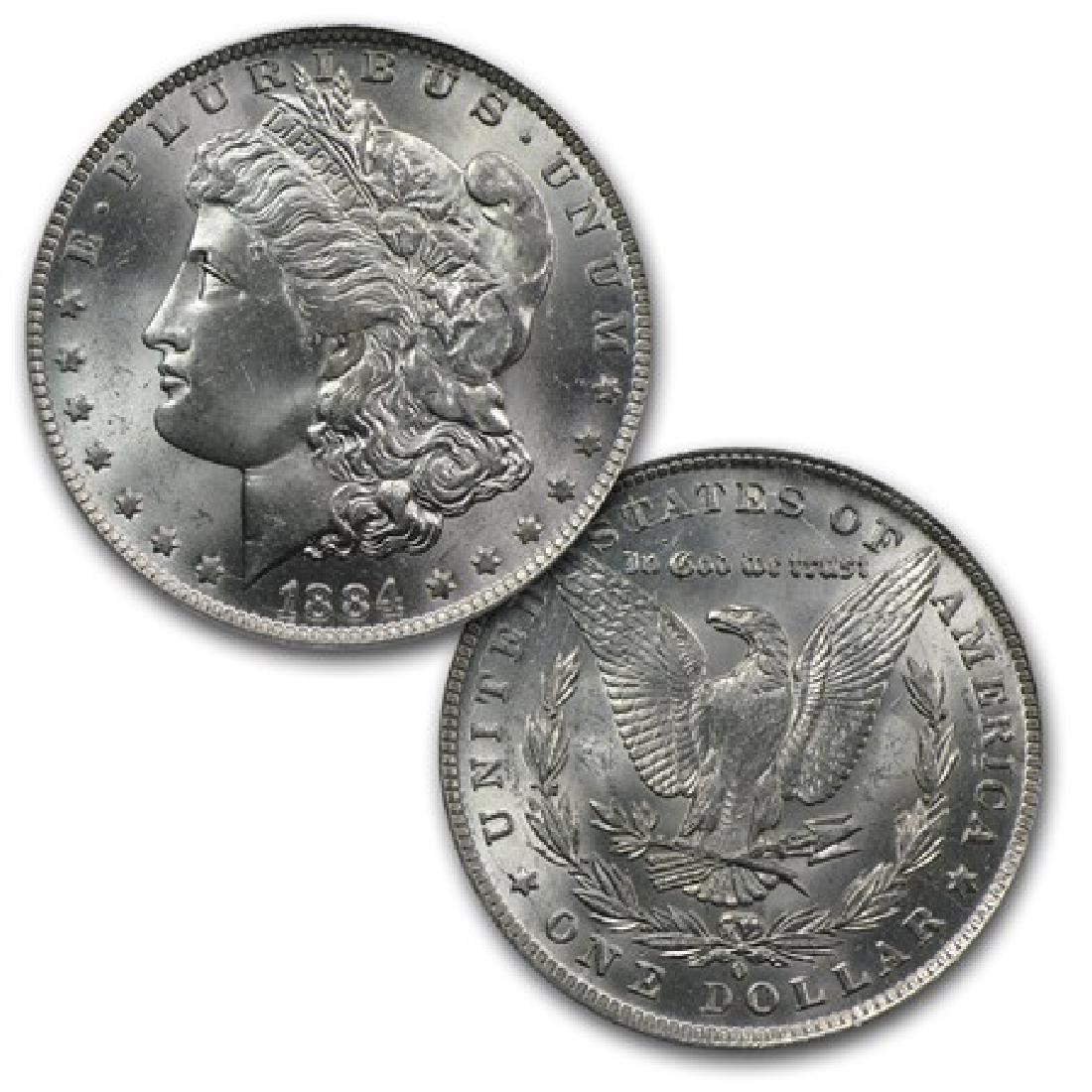 1884 O BU Morgan Silver Dollar: Item is as shown in image. Bidder is responsible for all value and grade determination based upon image. All bids constitute abinding contract and agreement to pay.