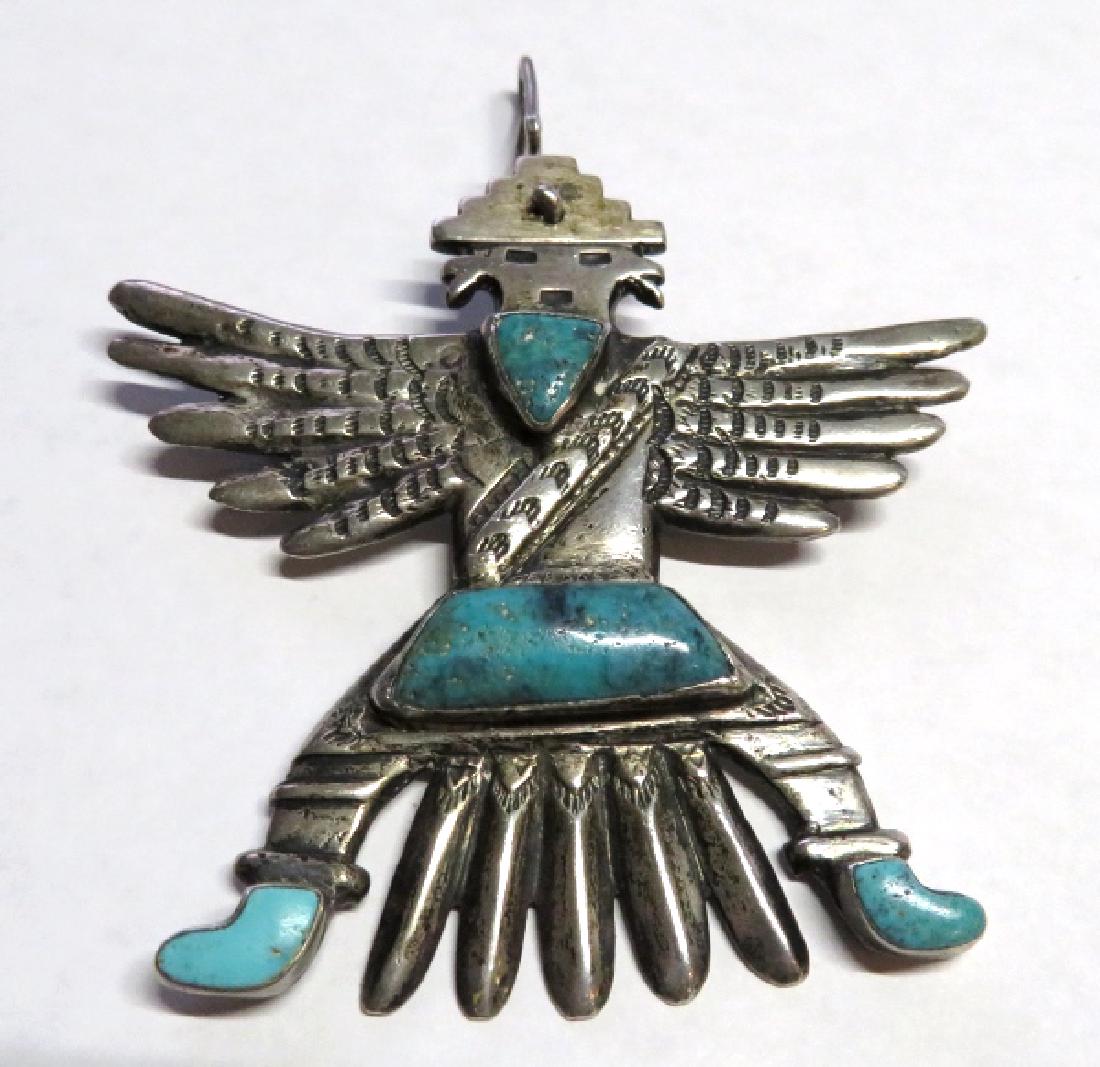 EXTREMELY RARE US ZUNI Stamped Kachina Pin (1 of 6)