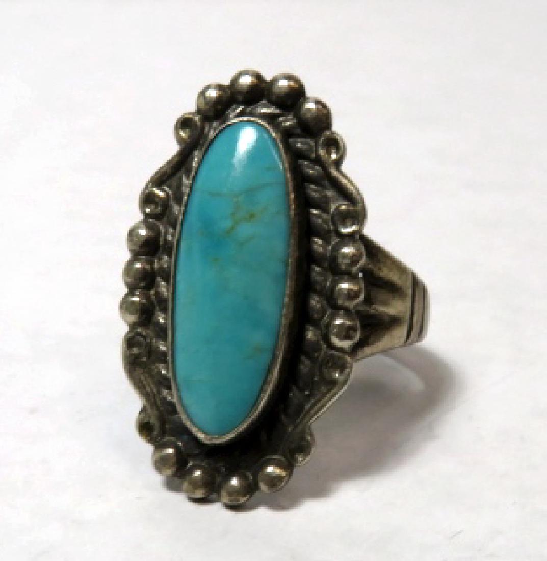 Indian Pawn Turquoise Silver Ring (1 of 2)