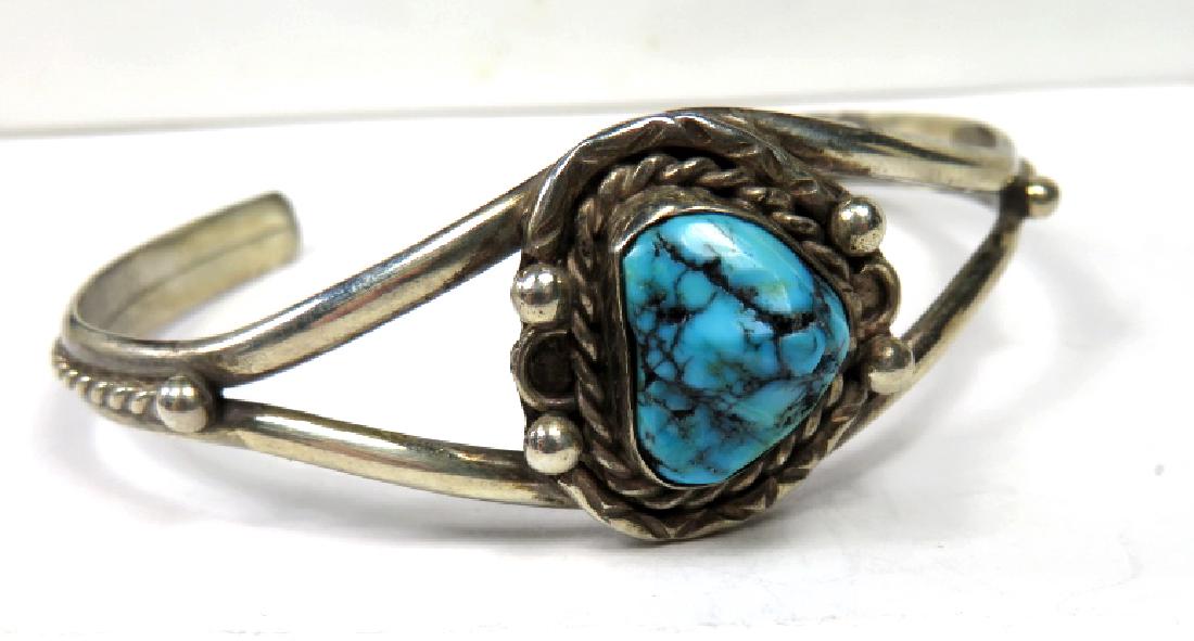 Fine Navajo Pawn Indian Turquoise Bracelet (1 of 3)