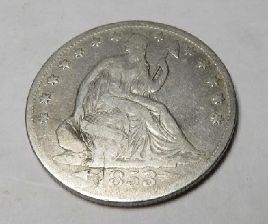 1853 Seated Liberty Half Dollar Rays and Arrows (1 of 2)