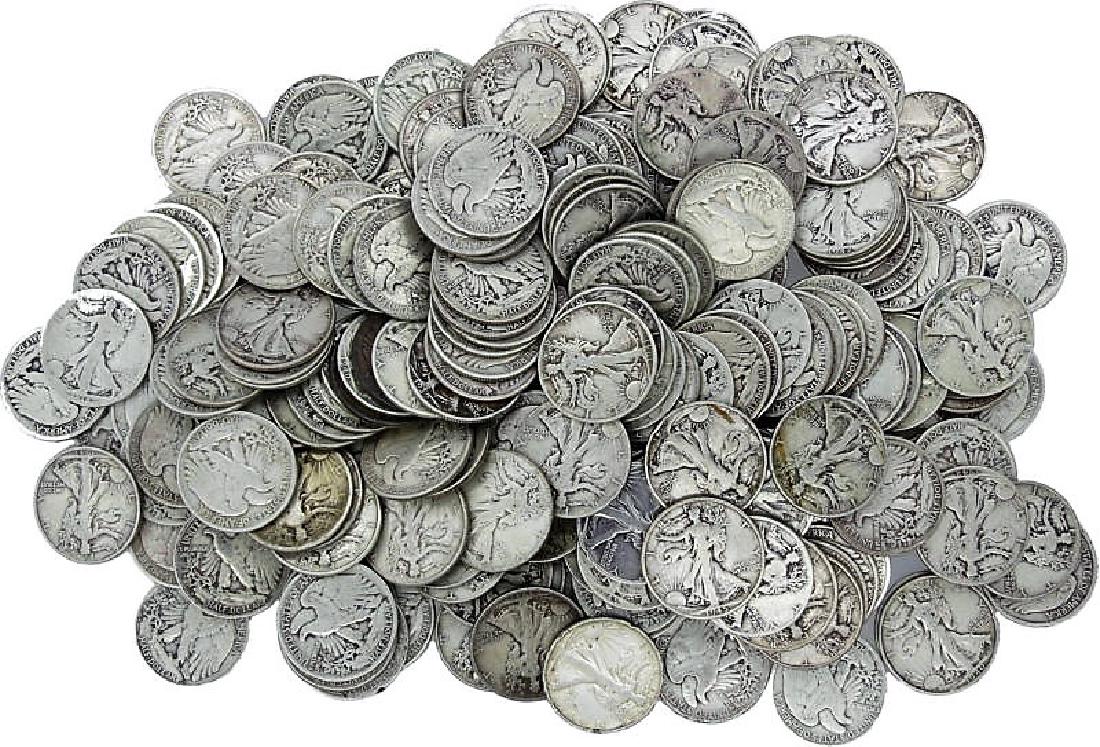 (50) Walking Liberty Half Dollars -90% Silver (1 of 2)