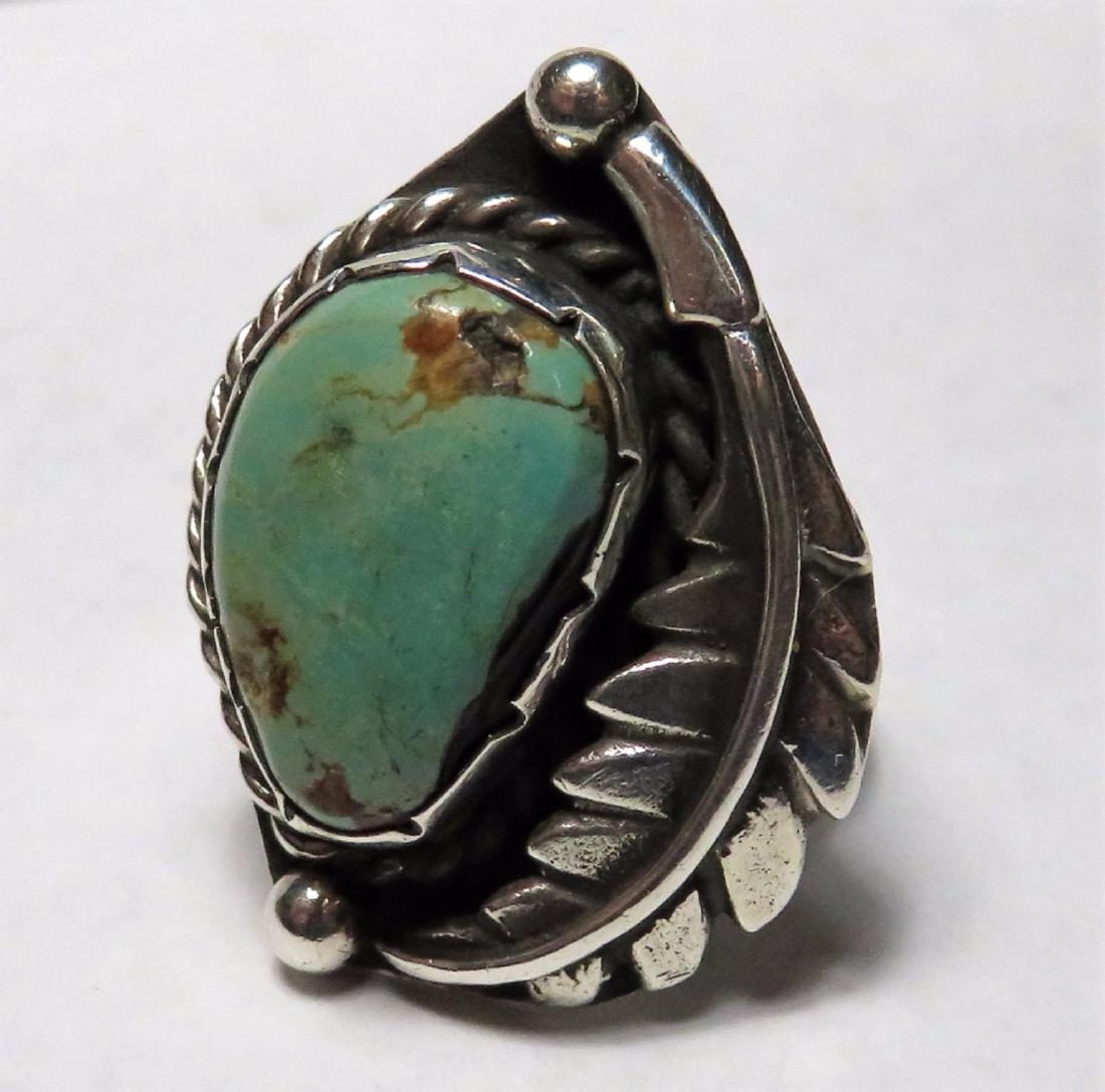 Nice Indian Pawn Turquoise Ring (1 of 4)