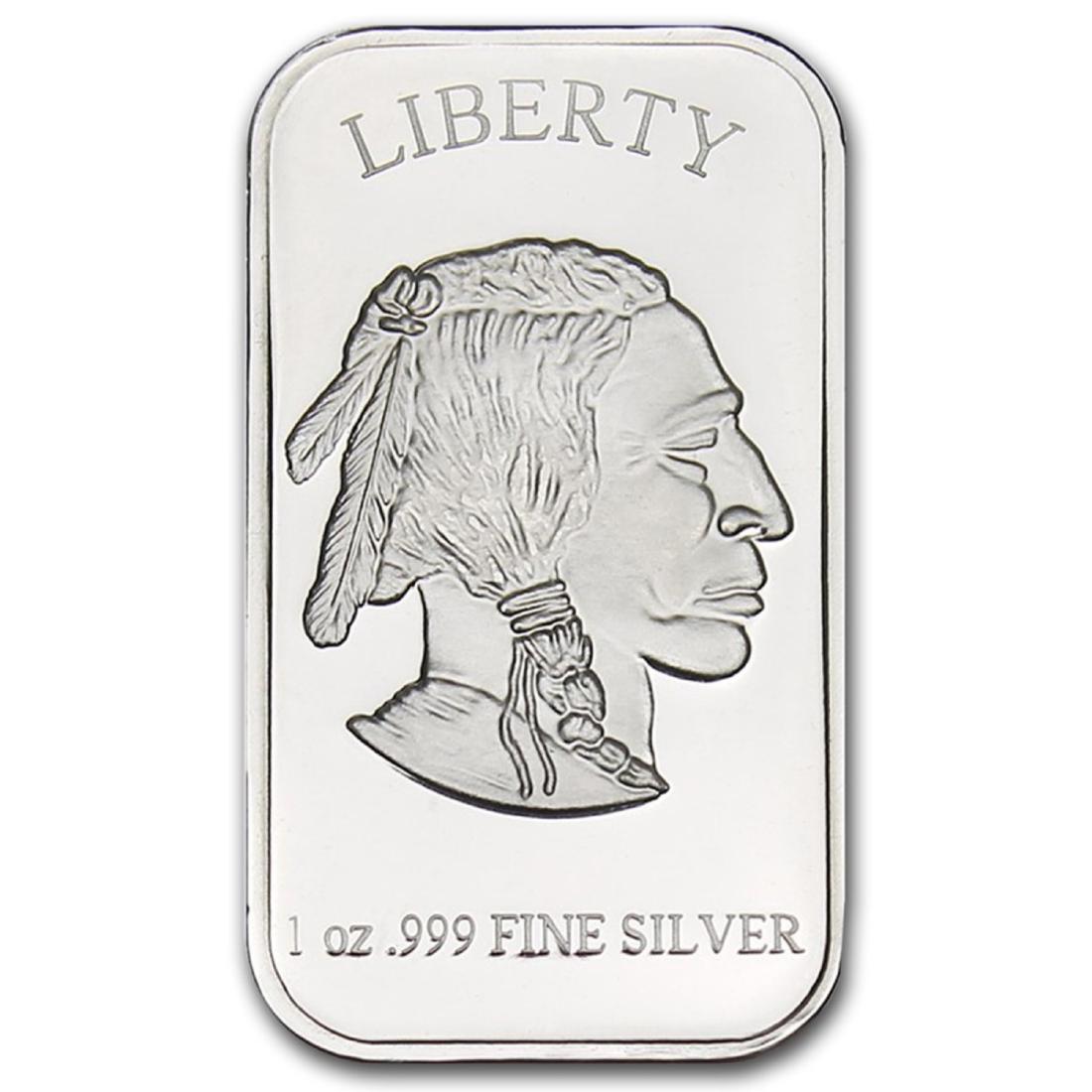 1 oz. Silver Buffalo Bar -.999 Pure: Items are as shown in image, bidder is responsible for grade and value. All terms apply to every bid and lot. Please review the terms PRIOR to placing a bid. All sales final.