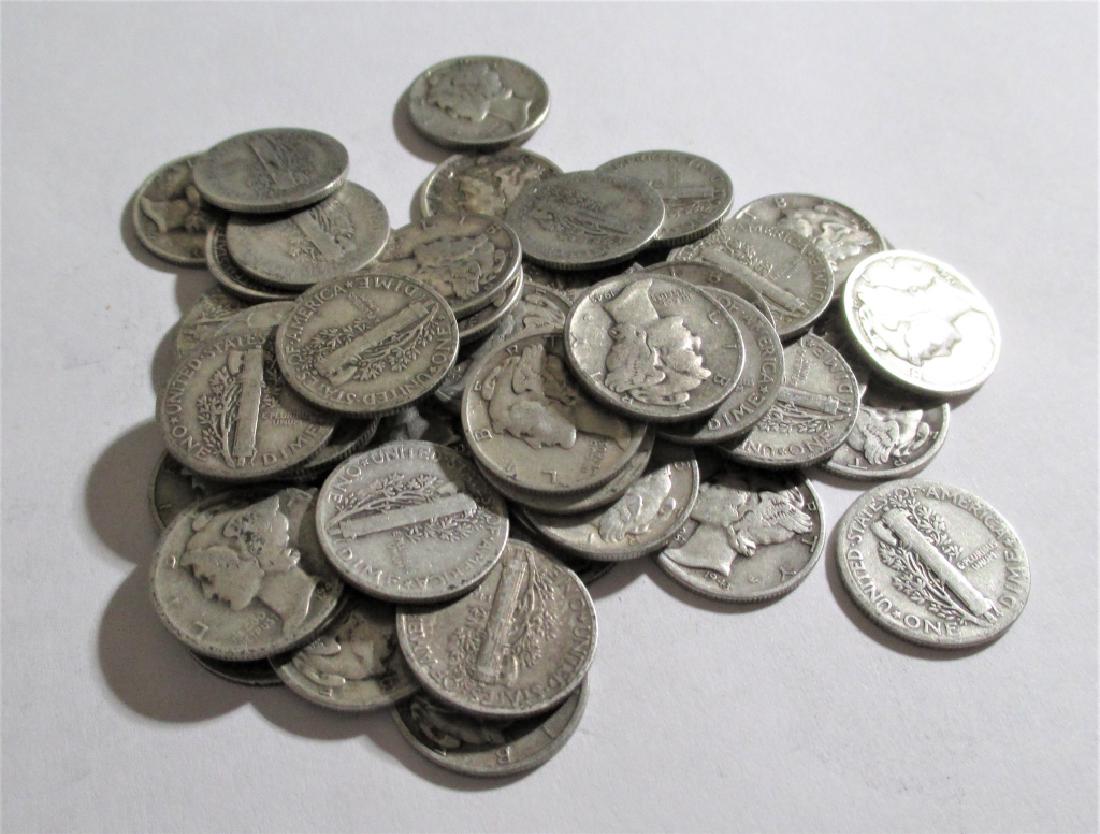 (50) Mercury Dimes - 90% Silver Random Mix (1 of 2)