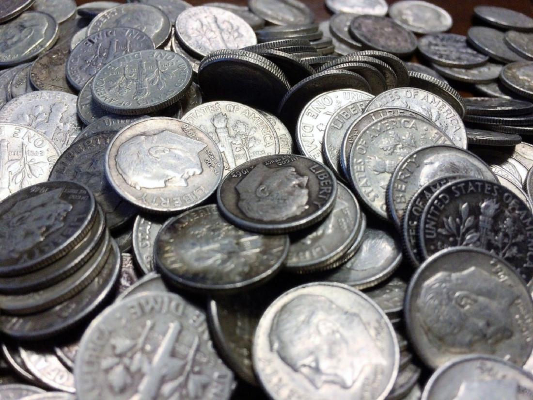 Lot of (100) Roosevelt Dimes -90% Silver (1 of 2)
