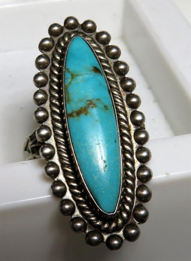 Signed JP Turquoise indian Pawn Ring (1 of 5)