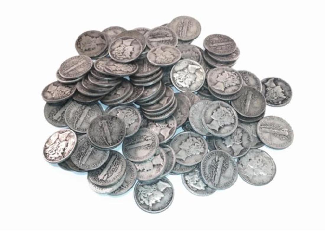 (100) Mercury Dimes -90% Silver Random (1 of 2)