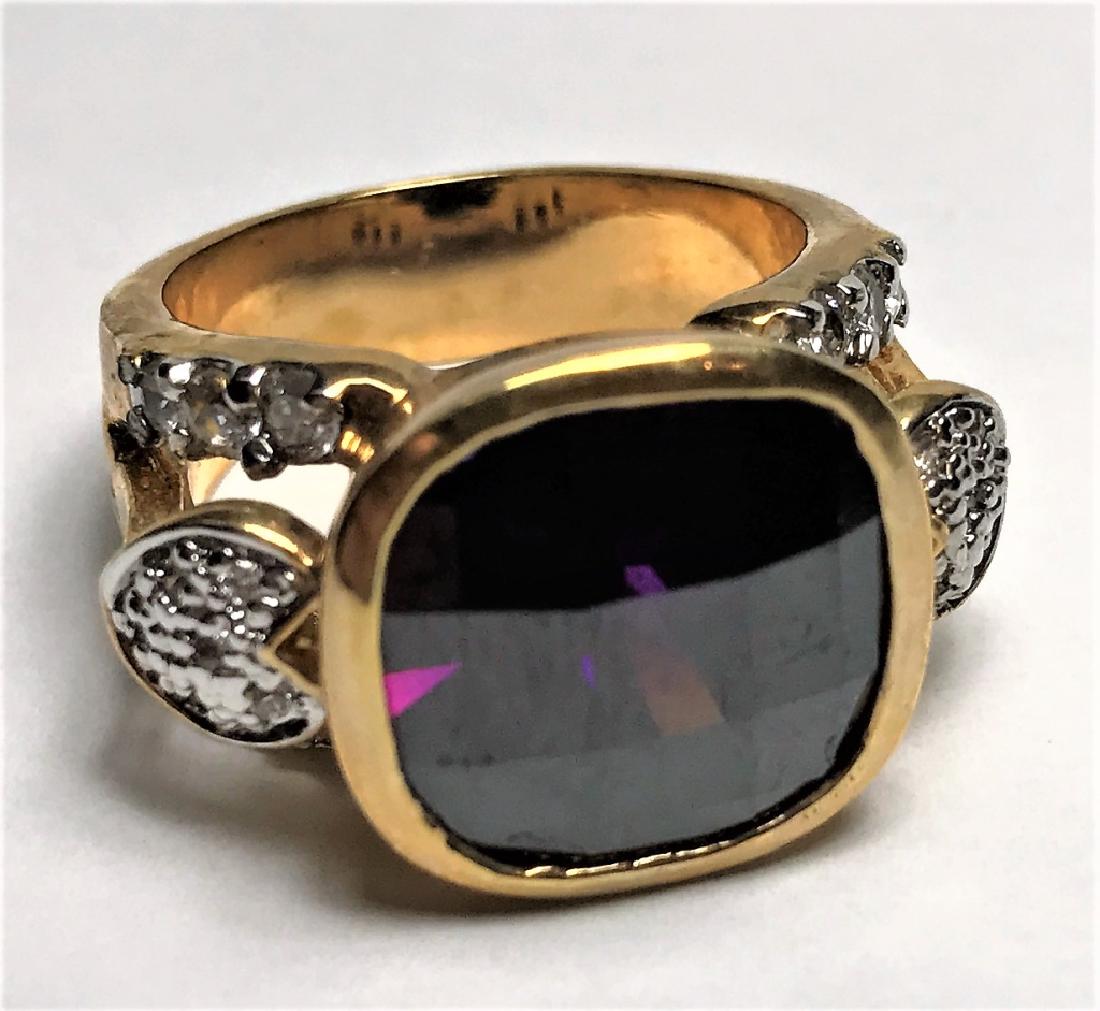 Natural Amethyst Gold Vermeil Ring (1 of 4)