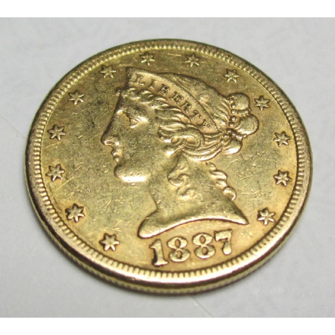 1887 S $5 Gold Liberty Half Eagle (1 of 2)