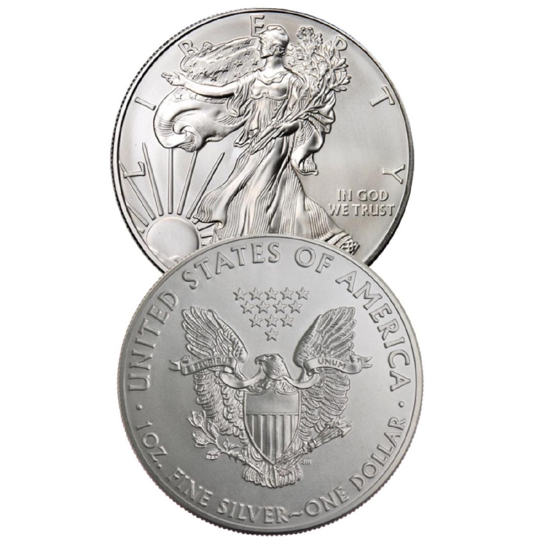 (2) Random Date US Silver Eagles BU Grade (1 of 2)