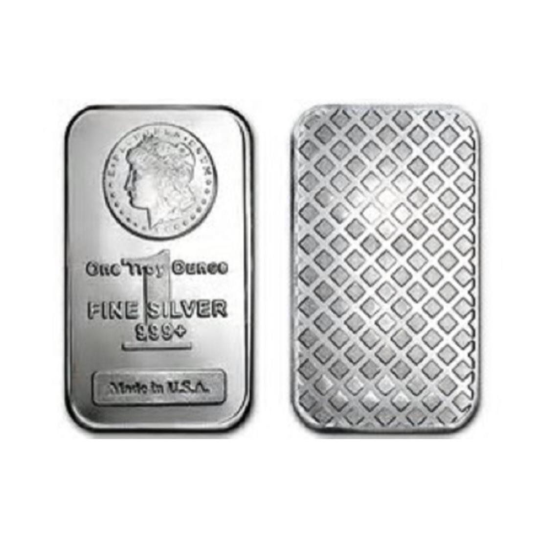 1 oz Morgan Design Silber Bar .999 Pure (1 of 2)