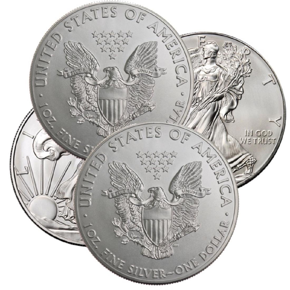 (4) BU Random Date Silver Eagles (1 of 2)