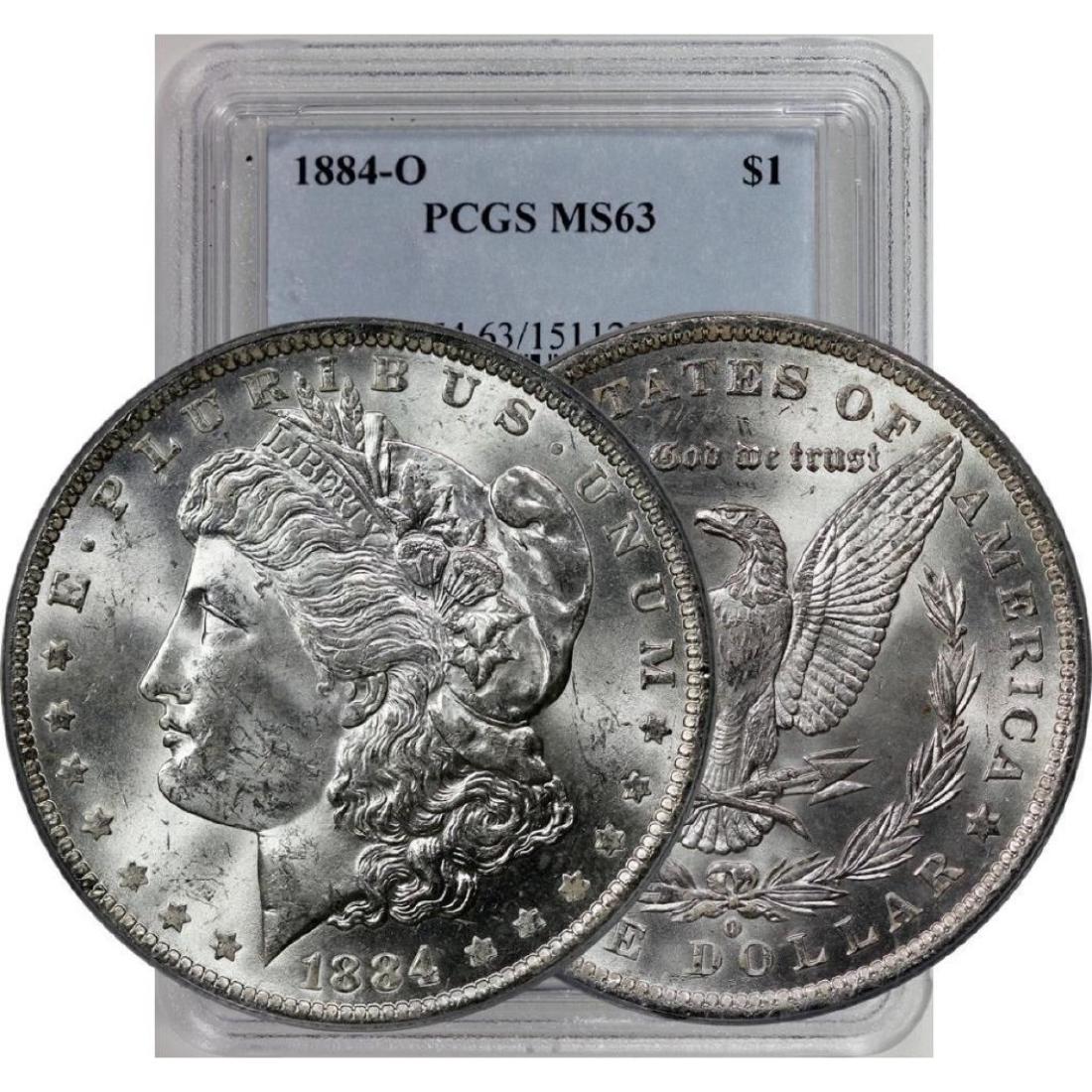 1884 o MS 63 PCGS or NGC Morgan Silver Dollar (1 of 1)