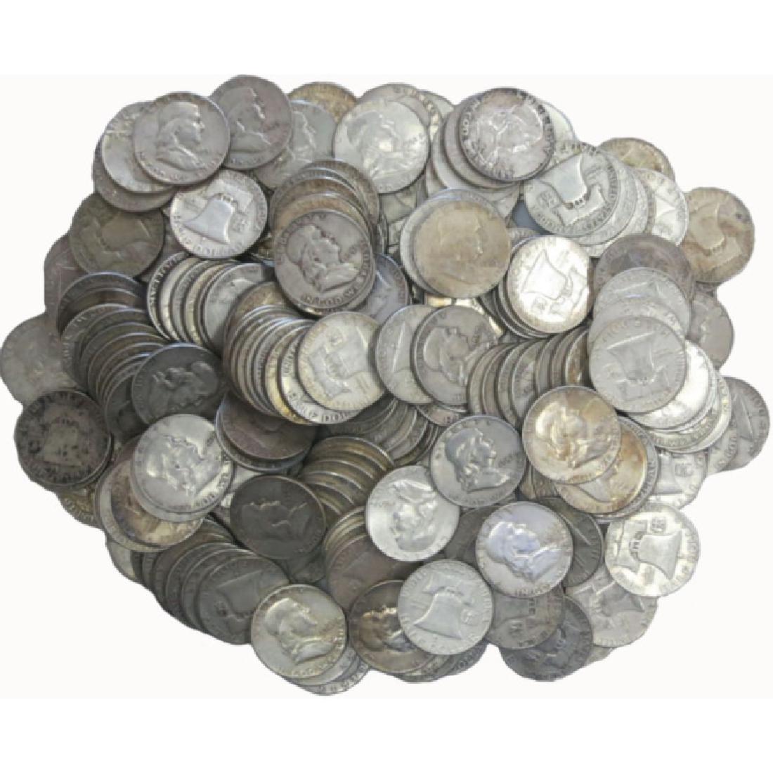 100 Franklin Half Dollars - 90% Silver (1 of 2)