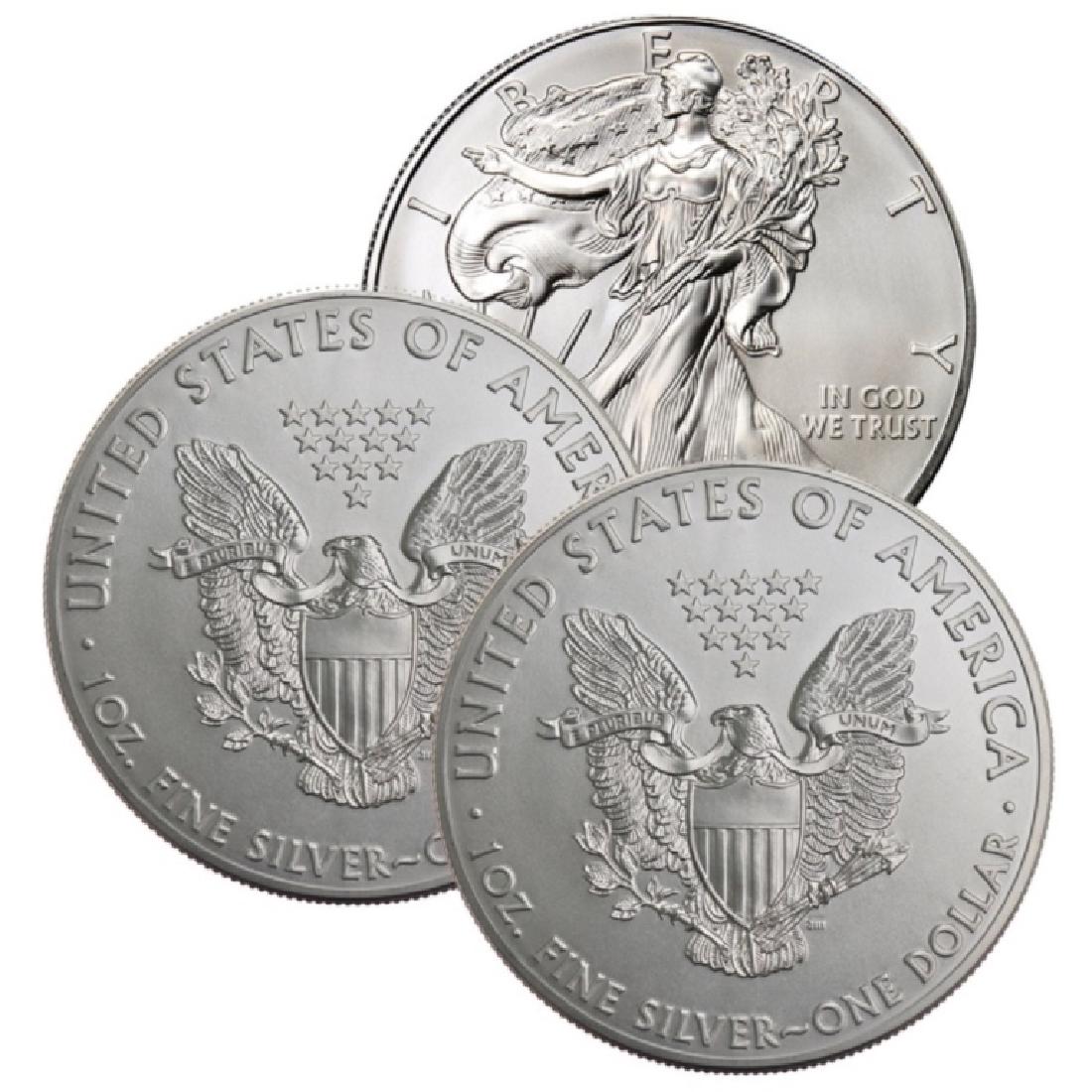 (3) Random Date BU Grade Silver Eagles (1 of 2)