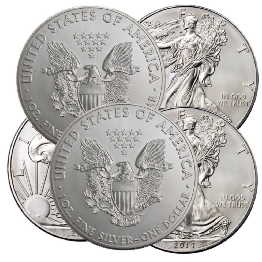 (5) Random Date BU Silver Eagles (1 of 2)