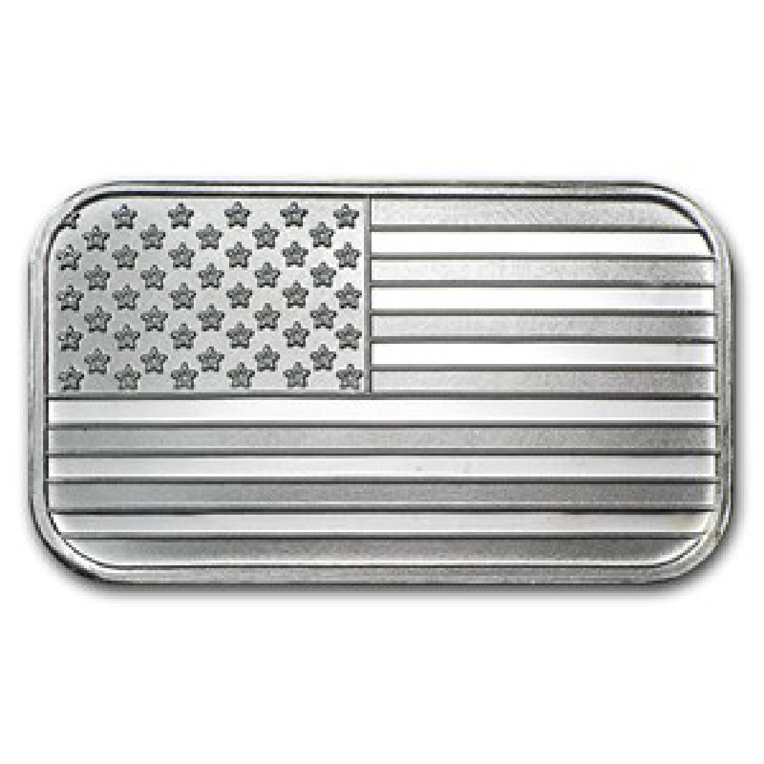 1 oz. USA Flag Design Silver Bar (1 of 2)