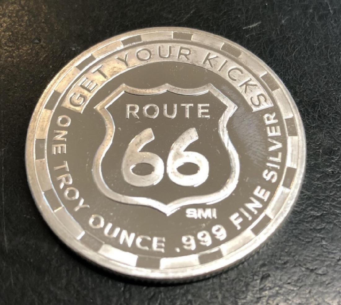 1 oz. Silver Round ROUTE 66 Design (1 of 2)
