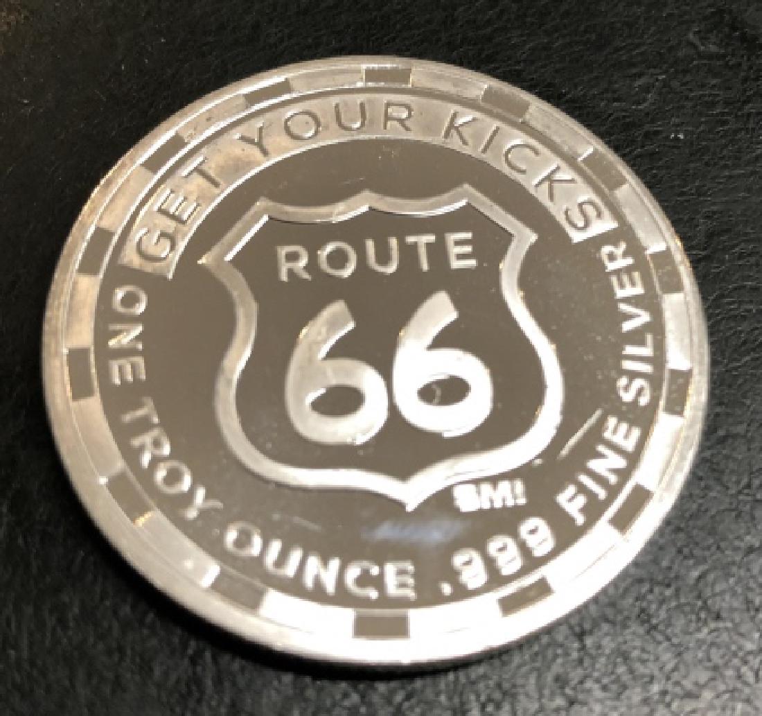Route 66 Design 1 oz. Silver Round (1 of 2)