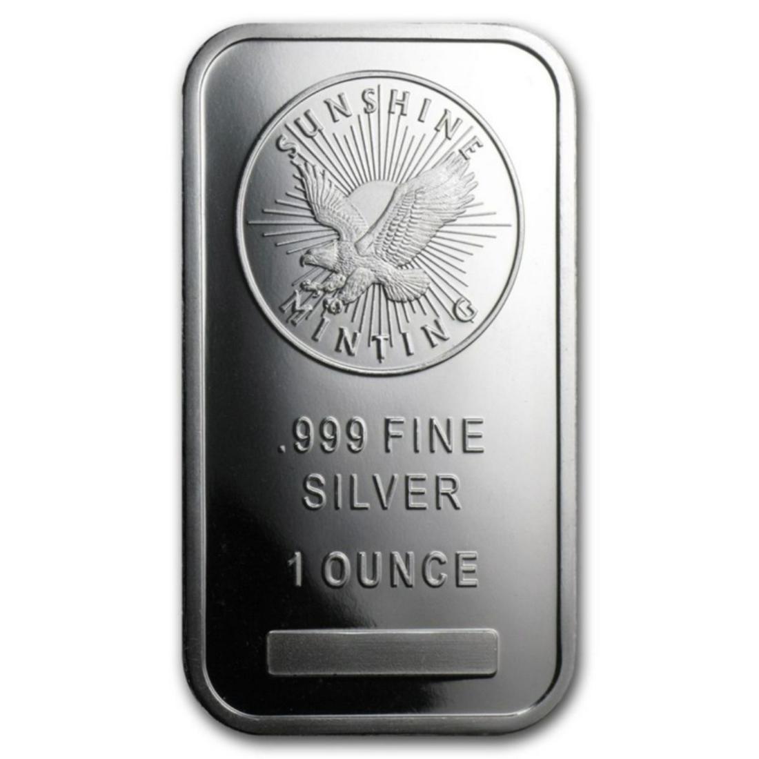 1 oz. Sunshine Mint Silver Bar -.999 Pure (1 of 2)
