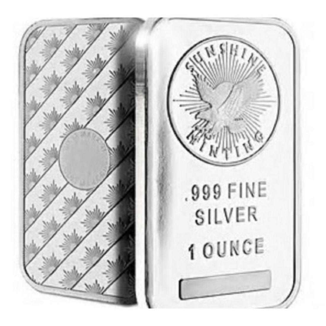 1 oz. Silver Bar - Sunshine Mint - Pure .999 (1 of 2)