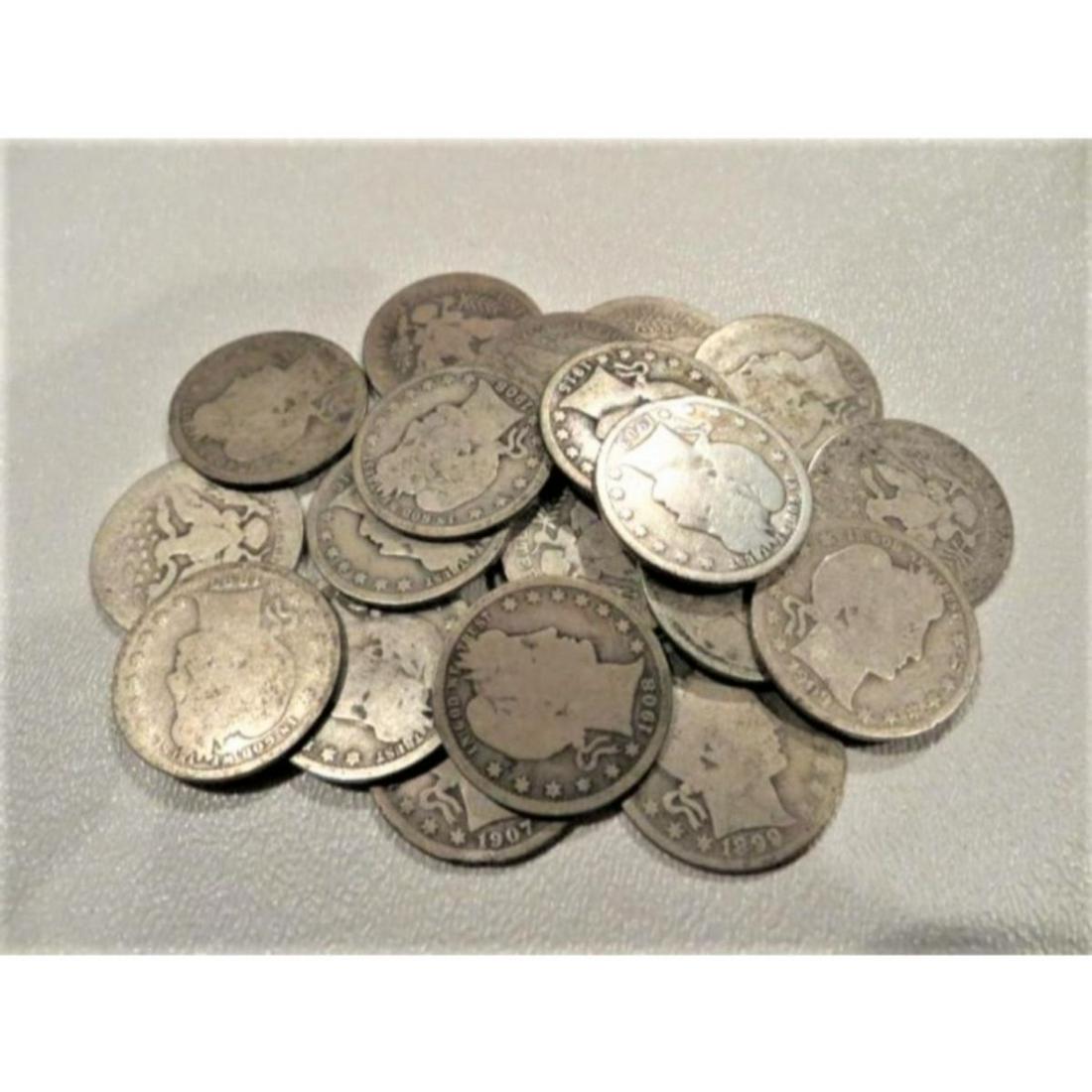 (20) Barber Quarters -90% Silver (1 of 2)