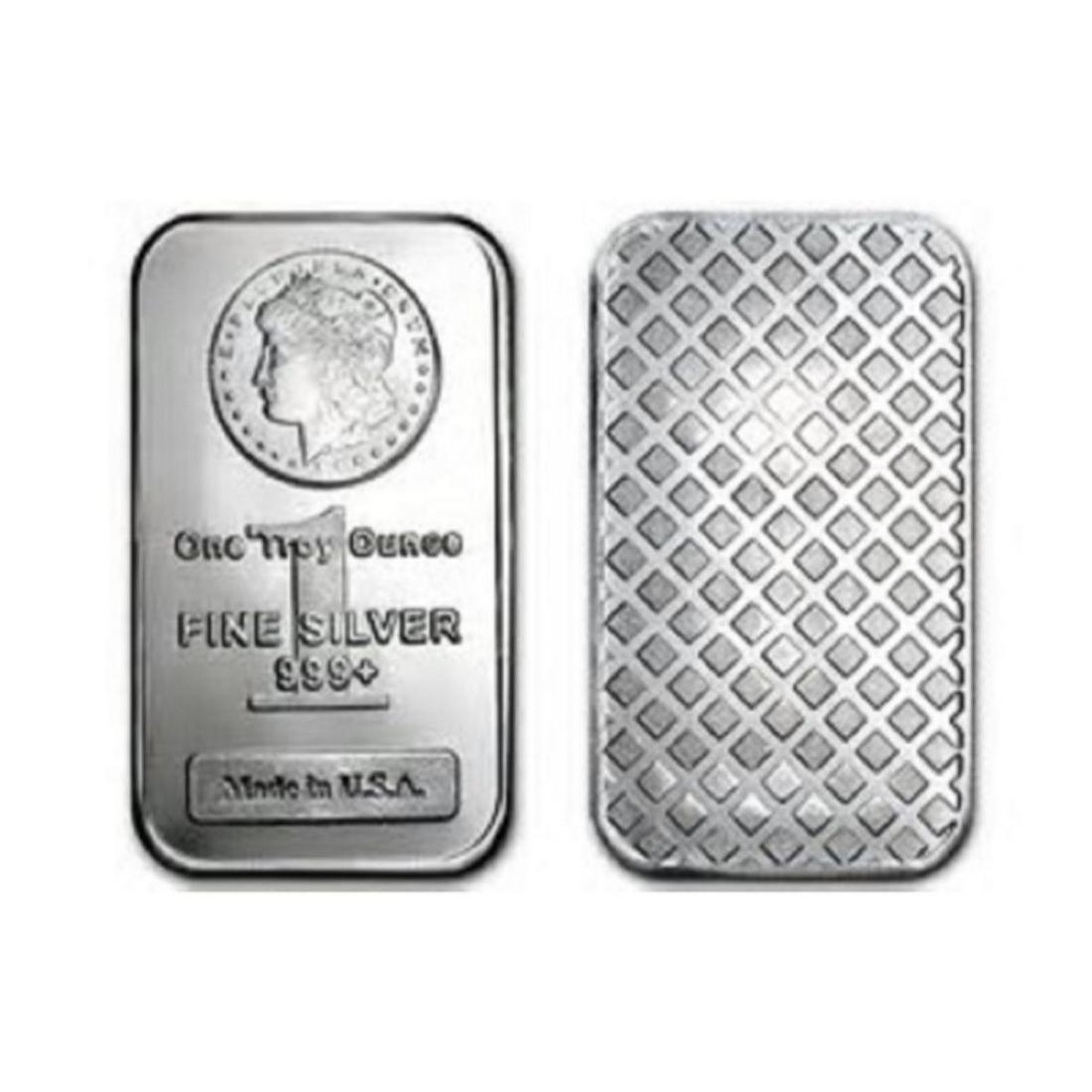 1 oz Morgan Design Silber Bar .999 Pure (1 of 2)