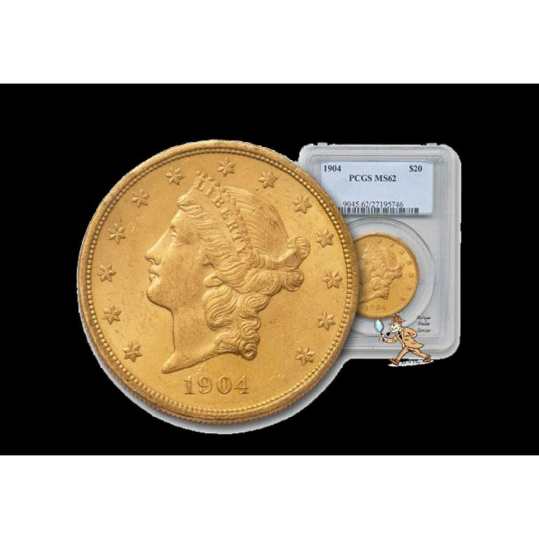 1904 MS62 PCGS $20 Gold Liberty Double Eagle (1 of 1)