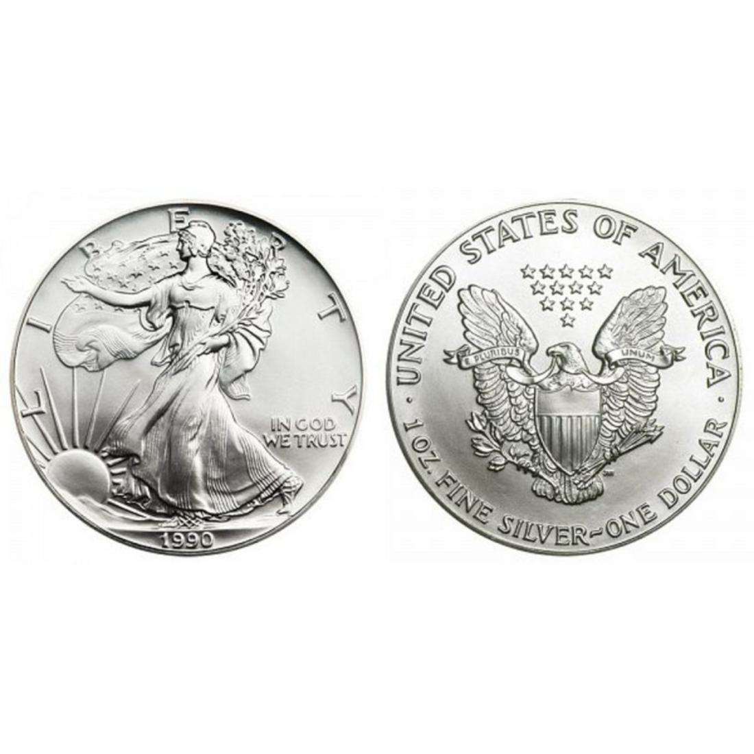 1990 US Silver Eagle BU grade (1 of 1)