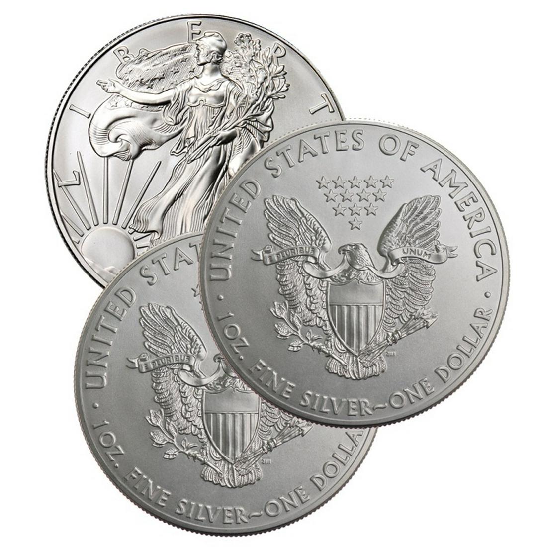 (3) Random Date US Silver Eagles (1 of 1)