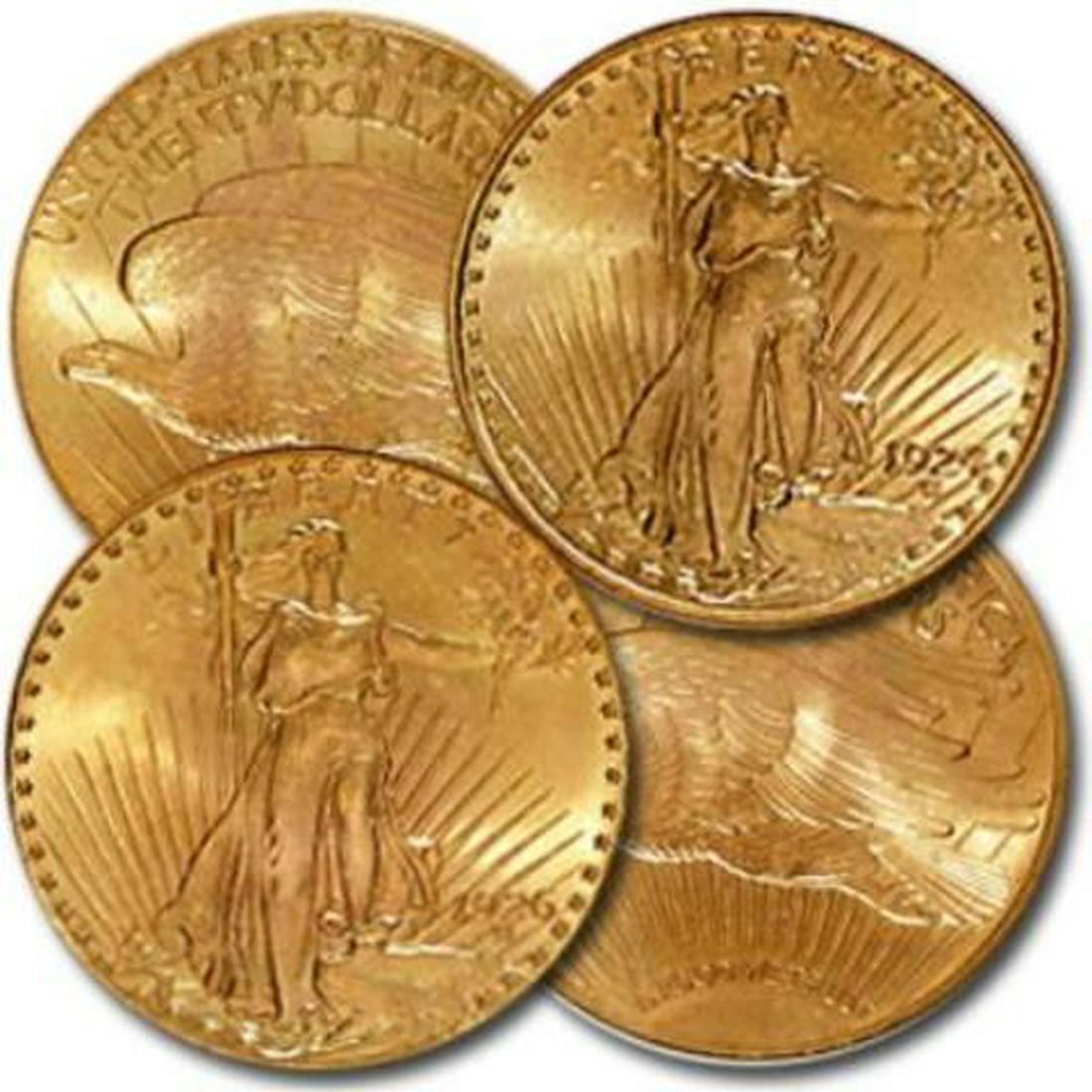 (4) Random Date Gold Saint Gauden's Double Eagles (1 of 1)