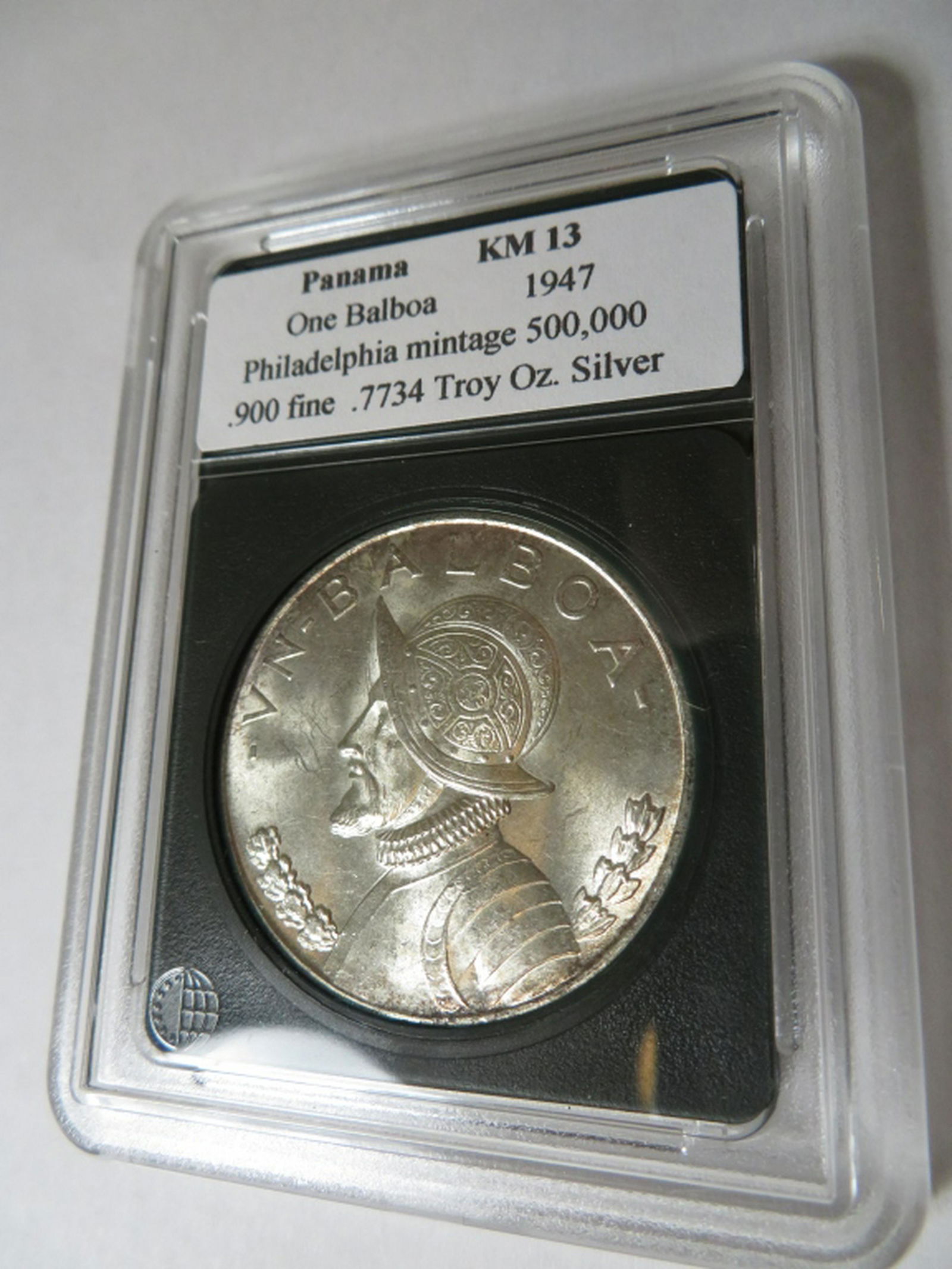 1947 Panama One Balboa Silver Coin Slabbed (1 of 2)