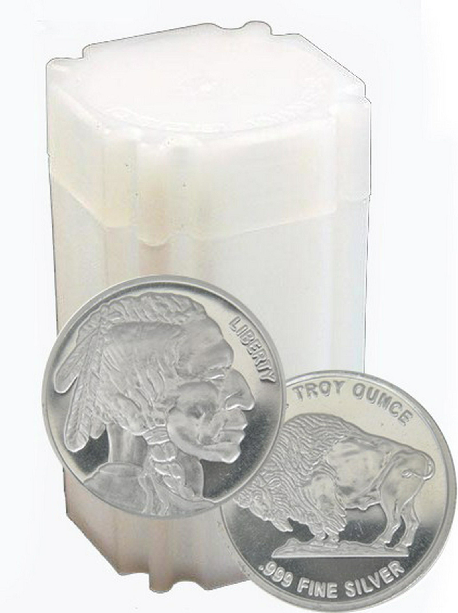 20 pcs. 1 oz. Buffalo Design Silver Rounds in Tube (1 of 1)